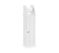 SoBuy Portarotolo carta igienica da terra Mobiletto salvaspazio bagno Piantana portarotolo e scopino L20*P18*79cm (IT-BZR53-W)