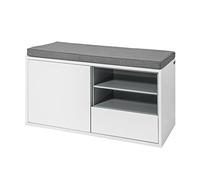 SoBuy® Scarpiera da ingresso, panchina con cuscino e cassetto,L80cm, FSR37-W,IT