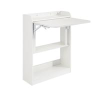 SoBuy Scrivania Pieghevole da Parete Salvaspazio, Bianca