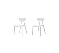 SoBuy Set 2 Sedie Bambini in Plastica Bianche