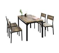 SoBuy Set 5 Pezzi Tavolo con 4 sgabelli da pranzo Soggiorno Cucina e Ristorante OGT28-N+FST72x4