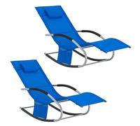 SoBuy Set di 2 Dondoli da Giardino con Cuscino 150×63×87cm, Portata 150kg