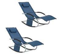 SoBuy Set di 2 Dondoli da Giardino con Cuscino 150×63×87cm, Portata 150kg