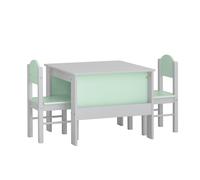 SoBuy Set Tavolo e 2 Sedie Bambini Grigio Verde