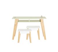 SoBuy Set Tavolo e 2 Sedie Bambini Verde per Disegno