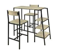 SoBuy Set Tavolo e sedie da Bar,Penisola Cucina Mobile, Altezza: 100 cm, OGT16-N