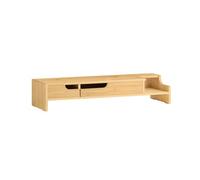 SoBuy supporto per monitor con 2 cassetti Colore Naturale 60x22x12 cm BBF12-N