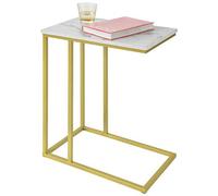 SoBuy Tavolino da divano aspetto marmo stile Vintage L30*P48*A61cm, FBT87-G