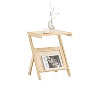 SoBuy Tavolino da Divano Multifunzionale - Tavolo da Salotto Laterale in Legno Naturale 45x36x56cm - Supporto per Laptop, Caffè, Libri, per Soggiorno o Camera da Letto FBT122-N