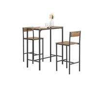 SoBuy Tavolo bar alto con sgabelli - Penisola cucina salvaspazio 100cm per angolo bar, mobile bar o balcone - Tavolino bar cucina piccolo stile industriale in MDF e metallo OGT03-XL
