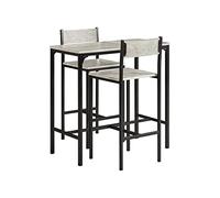 SoBuy Tavolo con sedie Cucina Tavolo Bar Sgabello Bar Tavoli Ristorante Stile Vintage Altezza 87 cm OGT03-HG