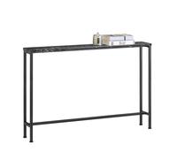 SoBuy Tavolo Consolle Ingresso Allungabile Tavolo Salvaspazio in Legno - Design Semplice e Elegante, Facile da Montare, L120 x P20 x A80 cm, per Soggiorno, Corridoio, Ufficio - Nero FSB19-XL-SCH