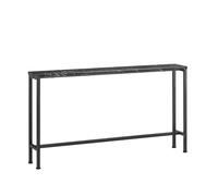 SoBuy Tavolo Consolle Ingresso Allungabile Tavolo Salvaspazio in Legno - Design Semplice e Elegante, Facile da Montare, L120 x P20 x A65 cm, per Soggiorno, Corridoio, Ufficio - Nero FSB19-SCH