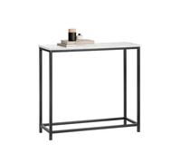 SoBuy Tavolo consolle Ingresso Moderno Aspetto Marmo Stile Vintage L80*P30*75cm FSB29-SCH (Nero)