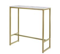 SoBuy Tavolo da bar con struttura in metallo dorato stile vintage salvaspazio Aspetto Marmo L100*P40*106 cm FSB34-G