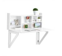 SoBuy® Tavolo pieghevole, Scrivania,Tavolo da bar,Librerie, bianco, FWT07-II-W,IT