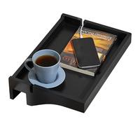 SoBuy - Vassoio Da Letto Mensole Per Camerette Comodino Piccolo Portaoggetti Sul Comodino Nero Nkd01-sch