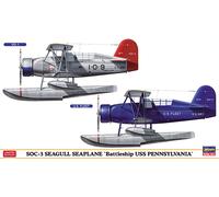 SOC-3 Seagull Seaplane Uss Pennsylvania (2in1) 1:72 Plastic Model Kit HASEGAWA
