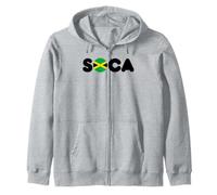 Soca Jamaica Jamaican Flag Reggae Music Felpa con Cappuccio