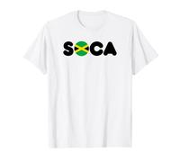 Soca Jamaica Jamaican Flag Reggae Music Maglietta
