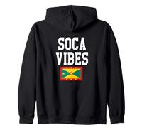 Soca Vibes Bandiera Grenada Caraibi Caraibi Caraibi Felpa con Cappuccio