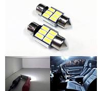 SoCal-LED 2X 3022 31mm Lampadine LED a Festone Canbus 6W Luce a Cupola Interna SMD 5730 ad Alta Potenza Luminosa, Luce Mappa, Bianca