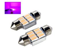 SoCal-LED 2X 3022 31mm Lampadine LED a Festone Canbus 6W Luce a Cupola Interna SMD 5730 ad Alta Potenza Luminosa, Luce Mappa, Rosa