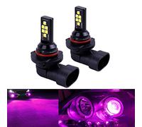 SOCAL-LED LIGHTING 2x HB4 9006 Lampadina fendinebbia a LED Advanced 3030 SMD Lampada DRL di marcia diurna colorata luminosa, Rosa viola