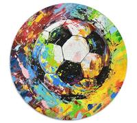 Soccer Ball 1000 Pieces Round Puzzle Jigsaw Ladies Birthday Gift Intellectual Puzzle Per La Decorazione Delle Pareti For Children 1000pcs (67.5x67.5cm)