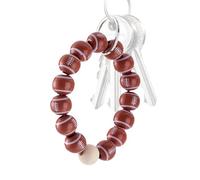 Soccer Ball Bracelet, Crafts Keychains, Anti-Lost Key Chain Beads, Wood, Metal Material, Sports Spacer Beads, Football Accessories For Jewelry Making, Creative Bracelet Charm