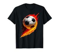 Soccer Ball Colorato Effect Tie Dye Nero Rosso Giallo Calcio Maglietta