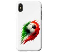 Soccer Ball Colorful Effect Tie Dye Verde Bianco Rosso Calcio Custodia per iPhone X/XS