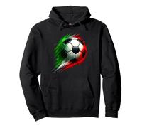 Soccer Ball Colorful Effect Tie Dye Verde Bianco Rosso Calcio Felpa con Cappuccio