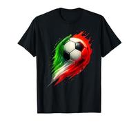 Soccer Ball Colorful Effect Tie Dye Verde Bianco Rosso Calcio Maglietta