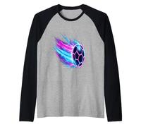 Soccer Ball Dynamic Speed Light Trails Maglia con Maniche Raglan