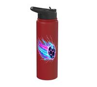Soccer Ball Dynamic Speed Light Trails Stainless Steel Insulated Water Bottle