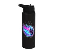 Soccer Ball Dynamic Speed Light Trails Stainless Steel Insulated Water Bottle