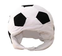Soccer Ball Plush Hat - Cosplay Photo Prop Accessory | Warm Soft Plush Costume Hat, Halloween and Party Fun, Novelty Toy for Home, Family, Friends, New Year Celebration, Comfortable Fit, Entertaining