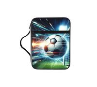 Soccer-Ball-Speed - Custodia per bibbia con manico, in tessuto Oxford impermeabile, con tasche con cerniera, per chiesa