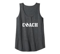 Soccer Coach Field Sport Canotta, Donna, Grigio Scuro, XL