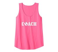 Soccer Coach Field Sport Canotta, Donna, Rosa Fluo, XXL