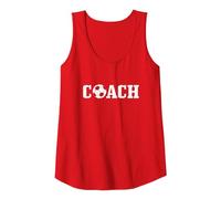 Soccer Coach Field Sport Canotta, Donna, Rosso, S