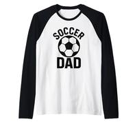 Soccer Dad Proud Father Funny Sports Day Supporto per i Genitori Maglia con Maniche Raglan