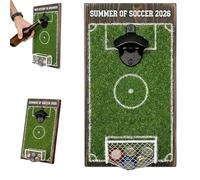 Soccer Field Bottle Opener Wall Decor, Wall-Mounted Soccers Field-Shaped Beer Opener, Fun Bottles Openers with Bottle Cap Collector, Gifts for Soccer Fans and Men, Soccers Bar Decoration (1Pcs)