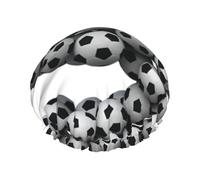 Soccer-font-lette - Cuffia da doccia riutilizzabile con protezione a doppio strato, traspirante e resistente, da viaggio