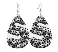 Soccer-font-lette, orecchini da donna in pelle, adatti per l'uso quotidiano, feste e appuntamenti