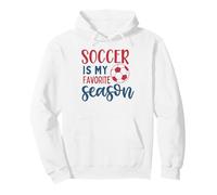 Soccer Is My Favorite Stagione Fan Motivazione Calcio Ragazza Ragazza Felpa con Cappuccio