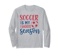 Soccer Is My Favorite Stagione Fan Motivazione Calcio Ragazza Ragazza Maglia a Manica