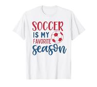 Soccer Is My Favorite Stagione Fan Motivazione Calcio Ragazza Ragazza Maglietta