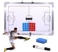 Soccer Magnetico Coaching Board, tavola di Coaching calcistica 17.7x12 Lavagna da Calcio Magnetico sospeso tattiche di strategia di cancellazione a Secco per l'insegnamento, l'allenamento e Il Piano